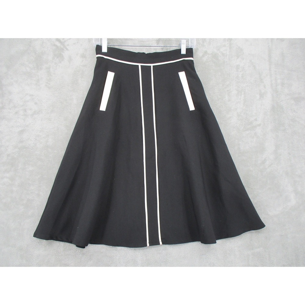 ModCloth Skirt Womens Small Midi Colorblock Retro Office Career Preppy Modest